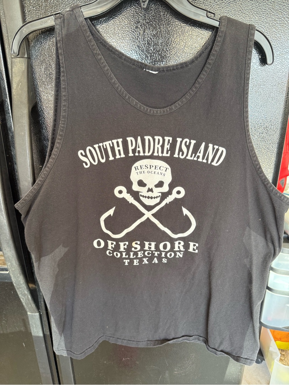 South Padre Island Black Graphic Tank Top - Offshore Collection